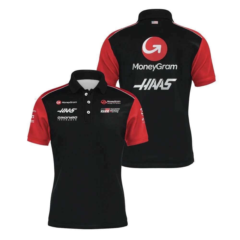 Motocycle Racing Clothing Haas F1 2025 Mens Team Polo Shirt Summer New Quick Dry Outdoor Sports T-shirt Esteban Ocon Oliver Bearman Driver