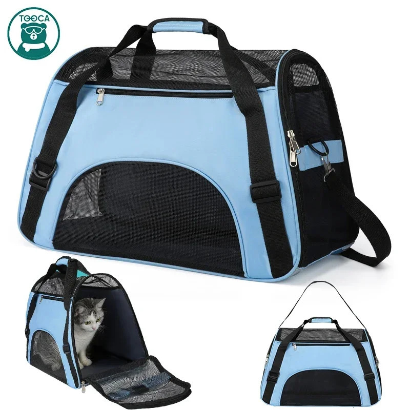 Cat Bags Portable Dog Bag Mesh Breathable Bags for Small Dogs Foldable Cats Handbag Travel Pet Bag Handbag 250603