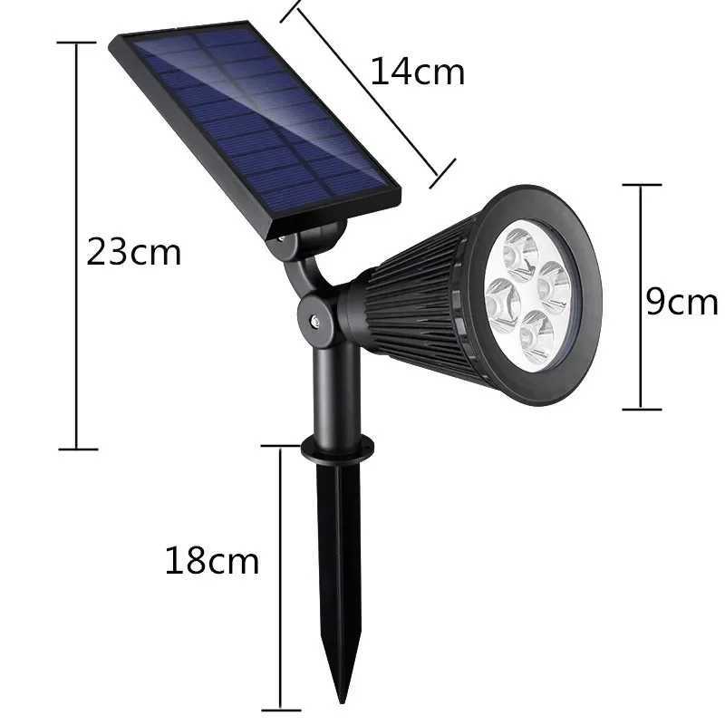 7 LED Solar Powered Wall Lamp Colored Solar Spotlights Outdoor Waterproof Lawn Garden Fence Landscape Decorative Lights XJ250606