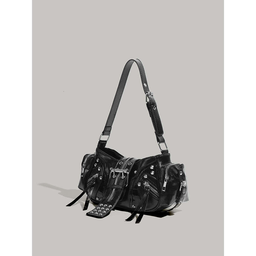 Punk Studded Belt Biker Style Single Shoulder Underarm Women's Crossbody Bag Trendy