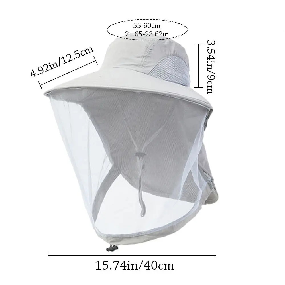 Fashion Unisex Foldable Mosquito Hat With Hidden Net Mesh Repellent Insect Bee Protection Casual Outdoor Sunscreen Fishing Cap 250605