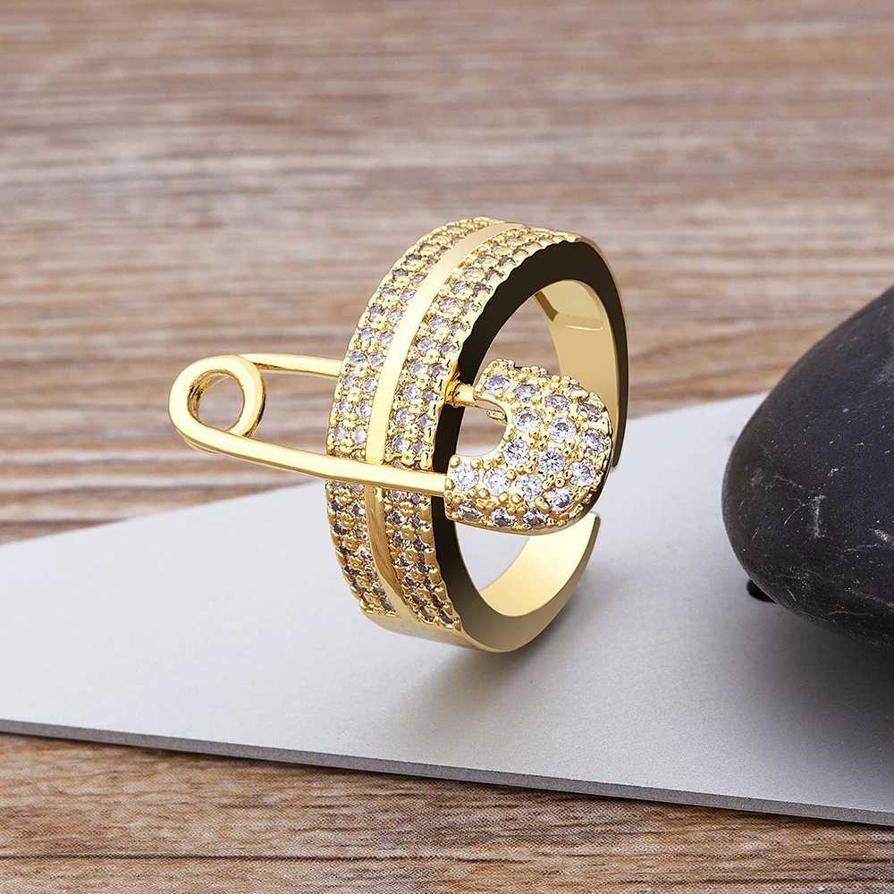 AIBEF New Style Hot Sale Luxury Copper Zircon Couples Customized Golden Classic Irregular Gem Ring Women Jewelry Wedding Gift W250606