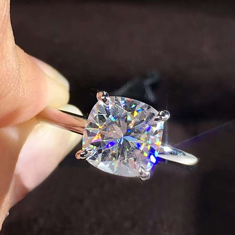 Roomy 9K 14K 18K Rose Red Gold Ring GRA Certificate D VVS1 H A Cut Moissanite Engagement Rings