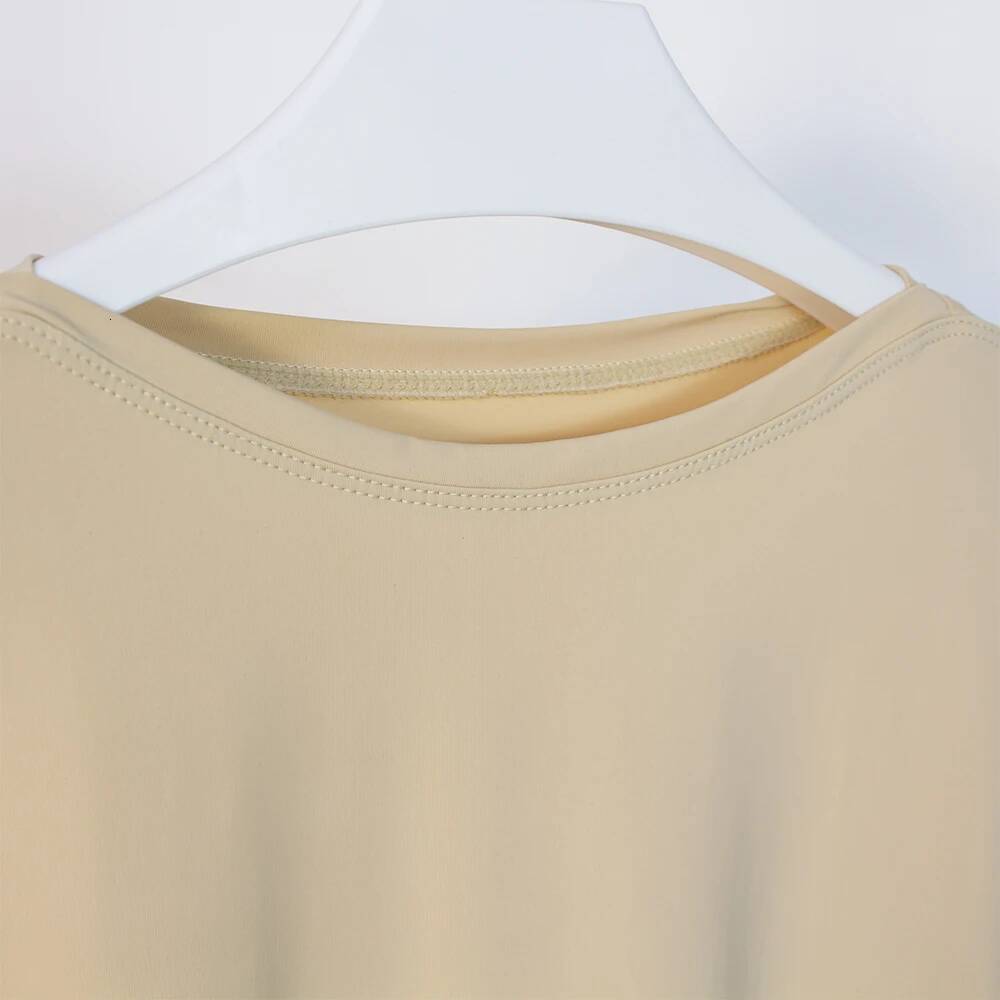 Sunscreen yoga suit for Modal women, light thin ice silk, loose and elastic, fast drying round neck, T sports, fiess, span