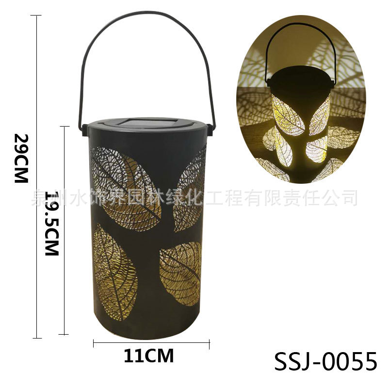 LED solar wrought iron hanging light landscape garden light waterproof outdoor garden lighting lawn light