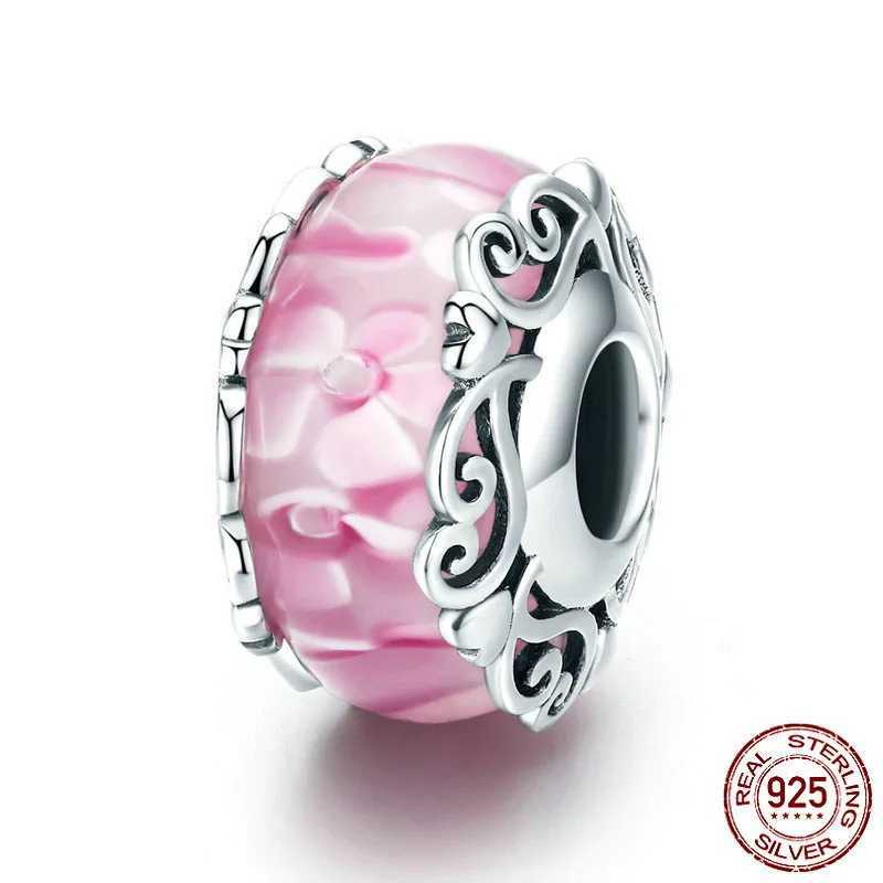 New 925 Sterling Silver plated Pink Red Green Blue Murano Glass Beads Charms Fit Original Bracelet Women DIY Jewelry Accessories XJ250607