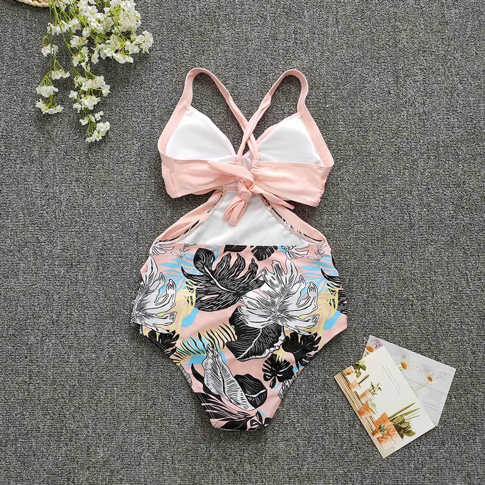 Swimwear Women Swimsuit Leopard Female Swimming Bikinis Push Up Monokini Sexy Vneck L6 250530