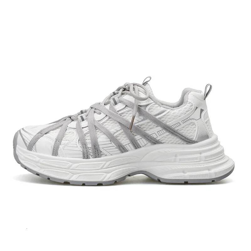 Ddmyoutdoor Men S New Trend Fashion Sneakers Breathable Comfortable Thick Sole Retro Lightweight Sports Lace Up Running Shoes Outdoor Shoes