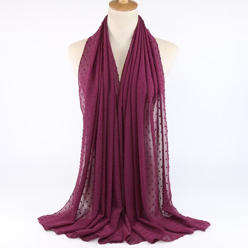 T902 new hot sale Malaysia Indonesia long scarf flocking ball thick scarf