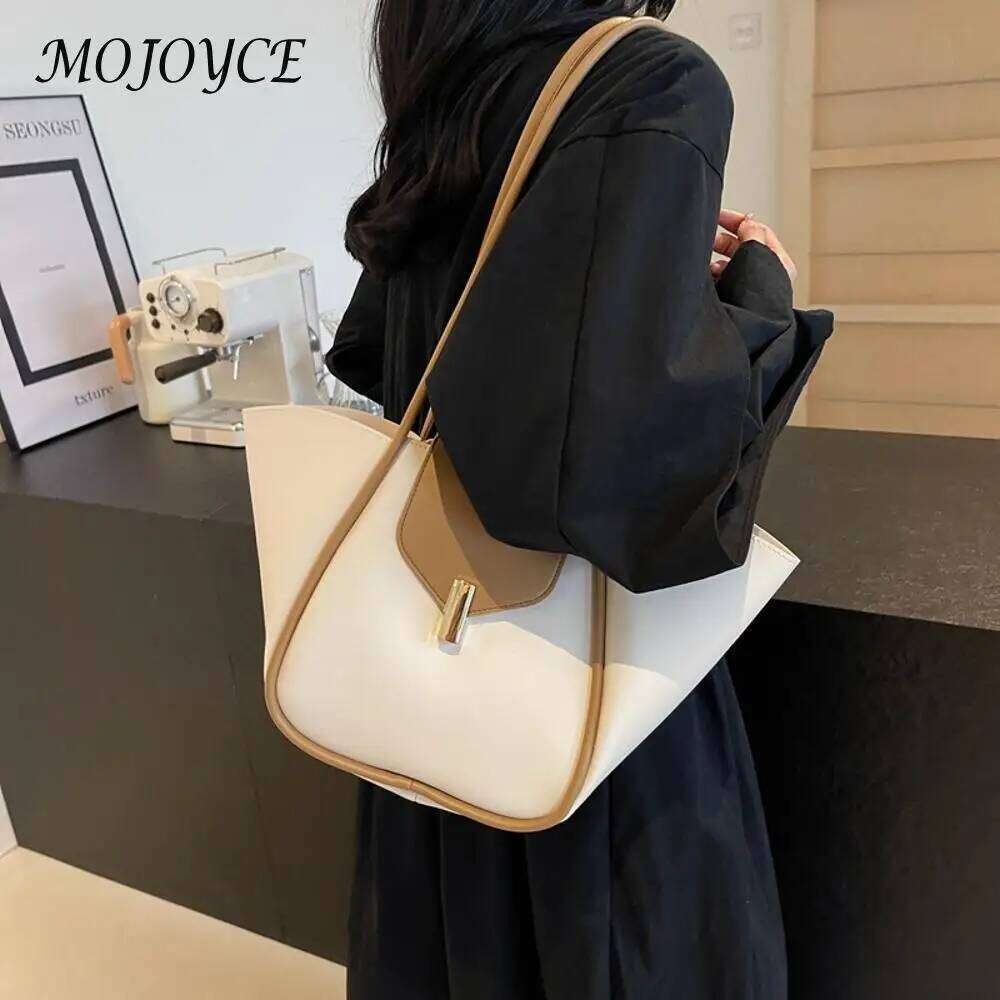 Women Fashion Shoulder Large Capacity Simple Handbag Adjustable Strap Tote Daily Bag For Female