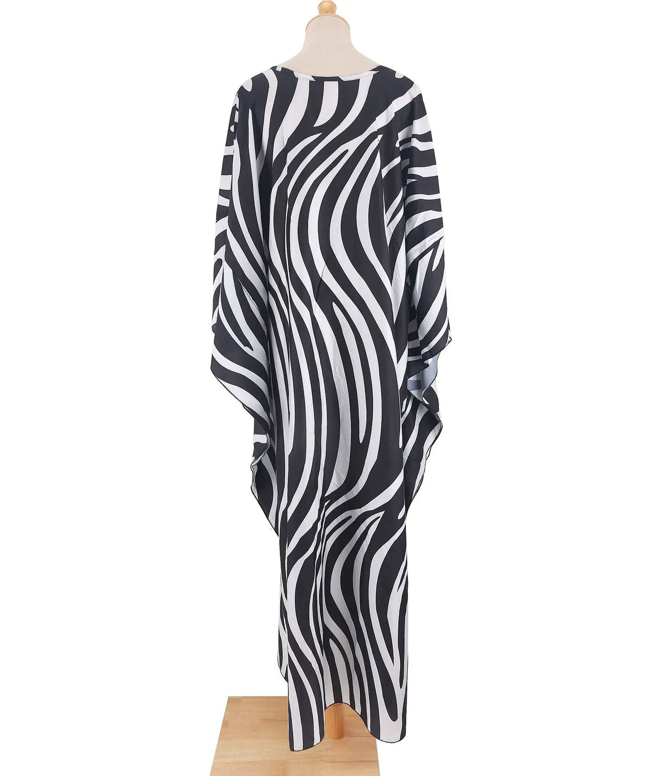 Plus Size Kaftan Dresses for Women Wave Neck Swimsuit Cover Up Caftan Dress Oversized Long Beach 250526