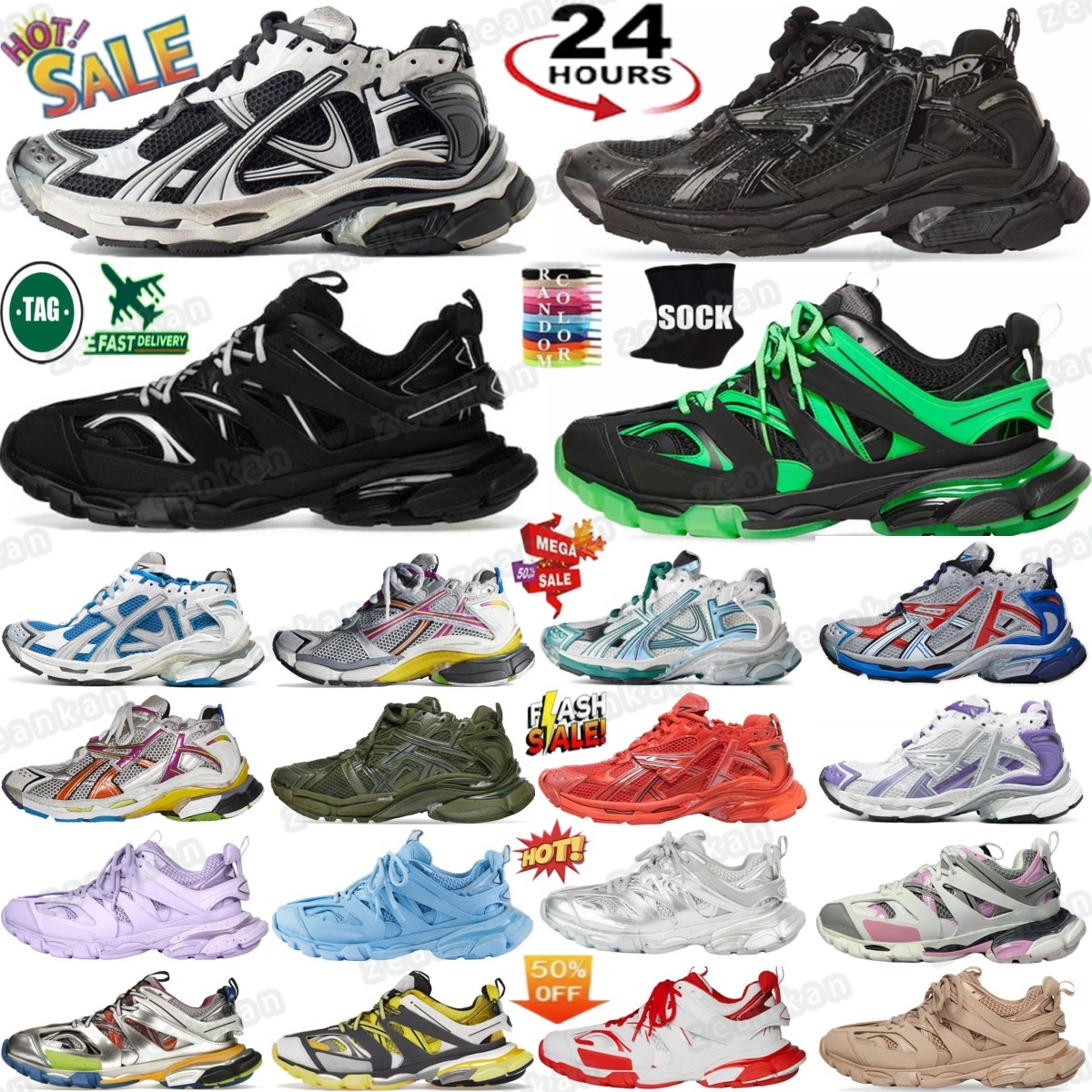 Runner 7.0 shoes designer Track 3 sneakers Trainers runners7 tracks3.0 Graffiti Clear Sole Trainer women men Black Pink White Grey Blue Red Beige Multicolor #7e3r#