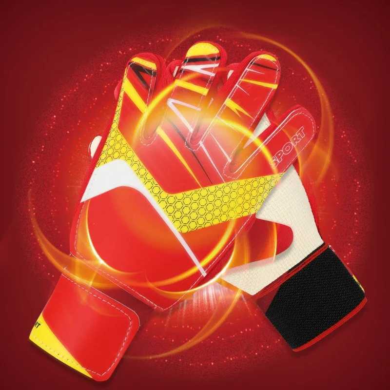 Kids Adults Size Latex Soccer Goalkeeper Gloves Professional Football Goalkeeper Gloves Strong Protection Football Match Gloves XJ250606