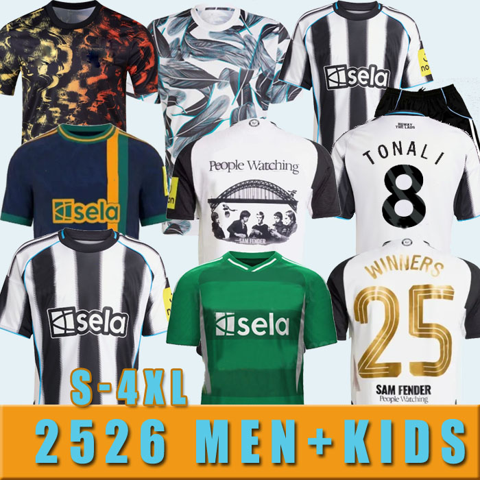 2025 2026 S-4XL ISAK BRUNO G. newcaslte united 25 26 Soccer Jerseys TONALI GORDON newcaste 2025 football shirt JOELINTON LIVRAMENTO NUFC jersey Men Kids kit