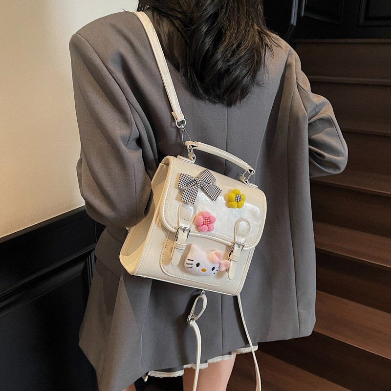 designer bag Niche Backpack for Women, Fashionable Korean Version 2025 New Cute Casual School Bag, Lightweight Travel Small Backpack