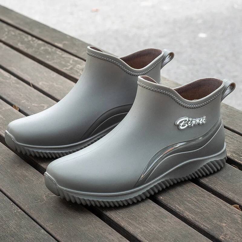 Ddmyoutdoor Boots For Men Integrated Forming Simple Rain Shoes Toughness Anti Slip Fishing On Work Camping Waterproof Outdoor Shoes