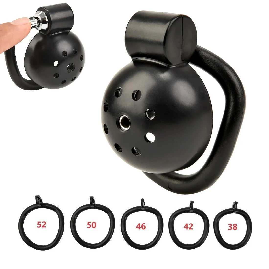 Male Penis Chastity Cage Set Small Bird Chastity Cage Belt With 5 Size Padlock Cock Ring Penis Lock Bondage Slave Man Sex Toy XJ250607