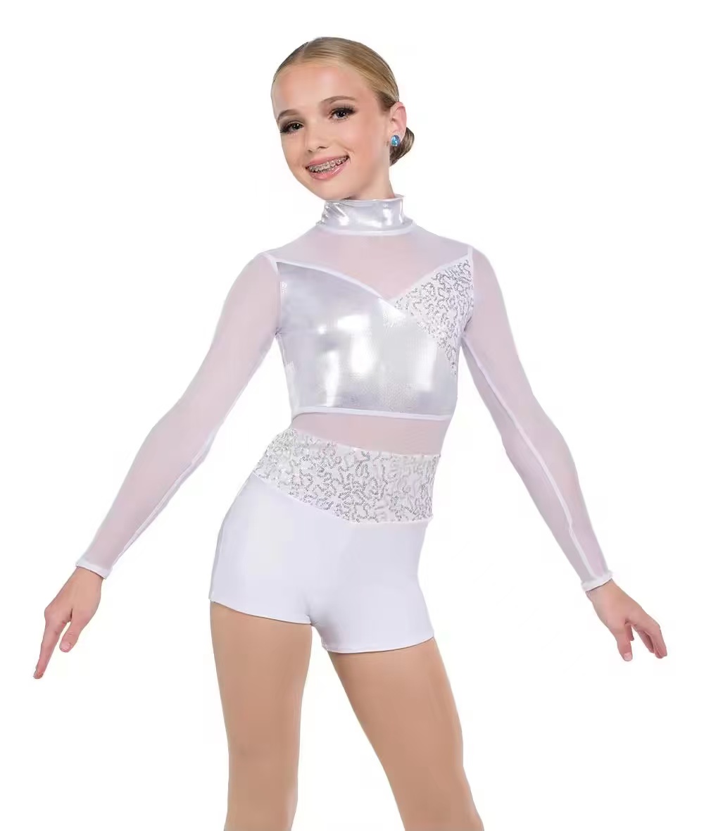Custom Children Girls Retail and Wholesale Nylon/Lycra Mesh Modern Dance Ballet Leotard
