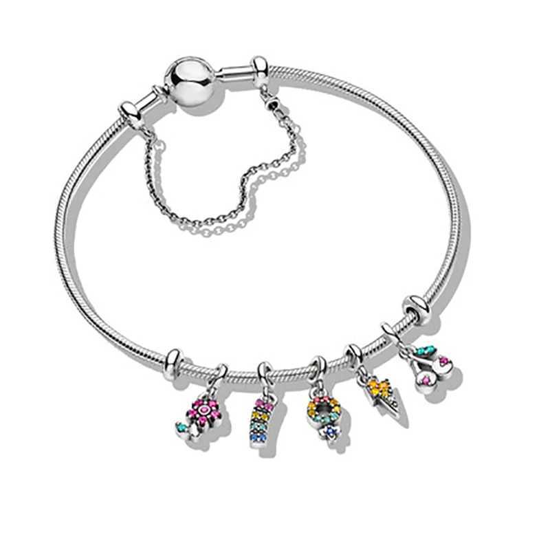 925 Sterling Silver Me Dangle Charm My - Mini Pendant Fit Pantaro Me Bracelet Necklace Women Original DIY Jewelry XJ250607