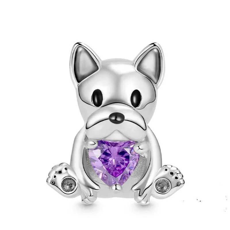 Fine 925 Silver Fit Original Bracelet DIY Women Jewelry Gift Cute Shining Heart Zircon Animal Charms Penguin Cat Frog Beads XJ250607