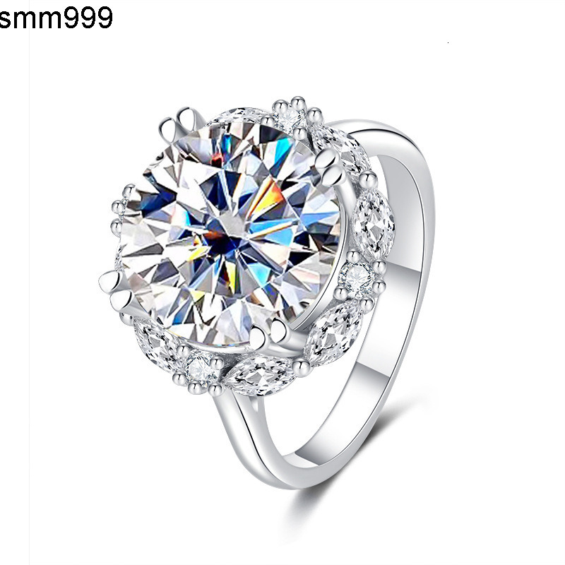 9 Adodo Customize Jewelry S925 Sterling Silver Queen 5Ct Moissanite Rings