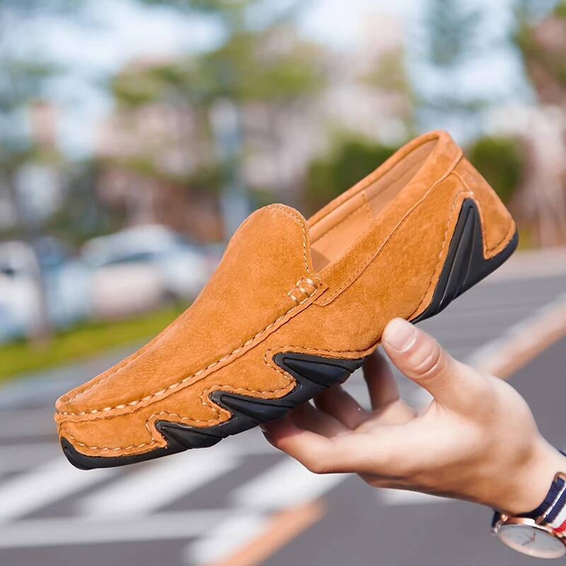 Ddmyoutdoor Men Autumn Loafers Big Size Hot Selling Man Flat Bottomed Non Slip Casual Lazy Fashion Driving Leather Shoes Zapato Para Hombre Outdoor Sh