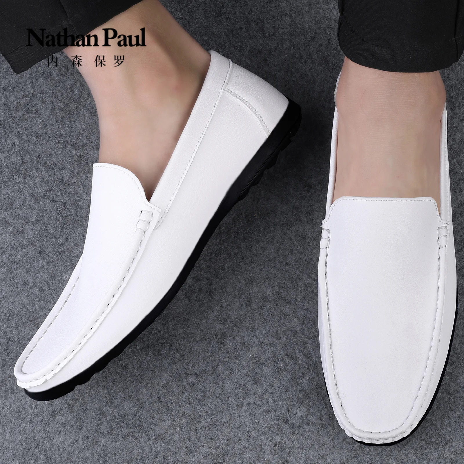 Loafers mens summer mens casual style lazy shoes low-top soft-soled trendy mens shoes driving casual mens shoes 250605