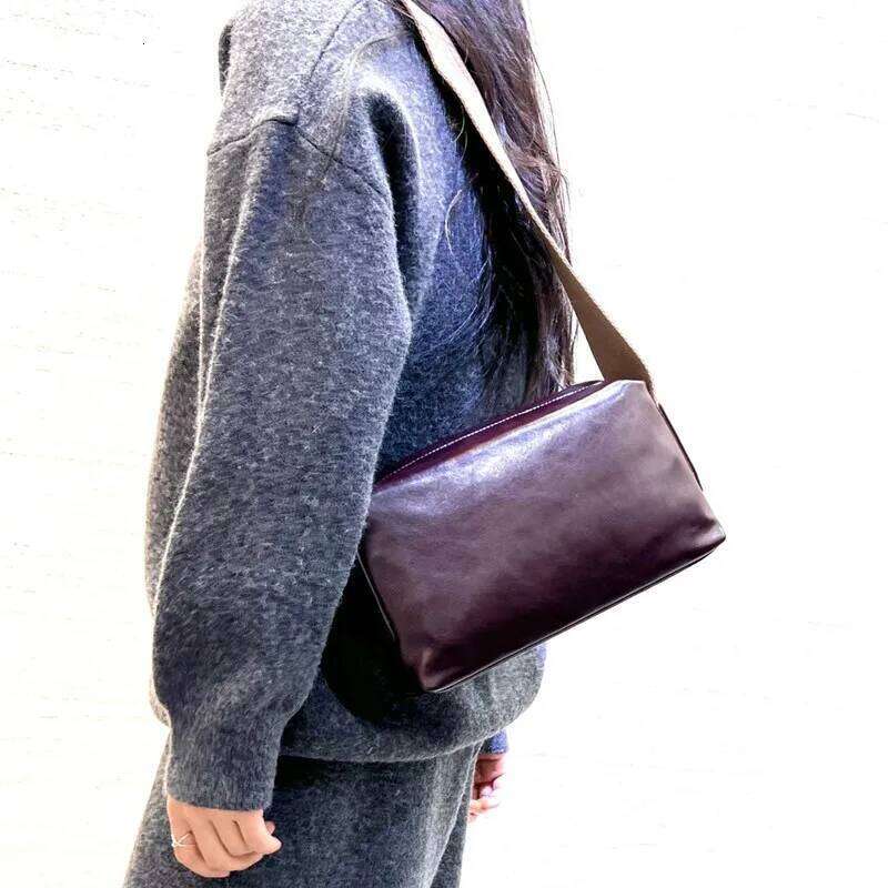 Wide Straps Messenger Bag Designer Shoulder Crossbody Bags 2024 New Trend Genuine Cow Leather Women Handbags Purses 2025/06/07