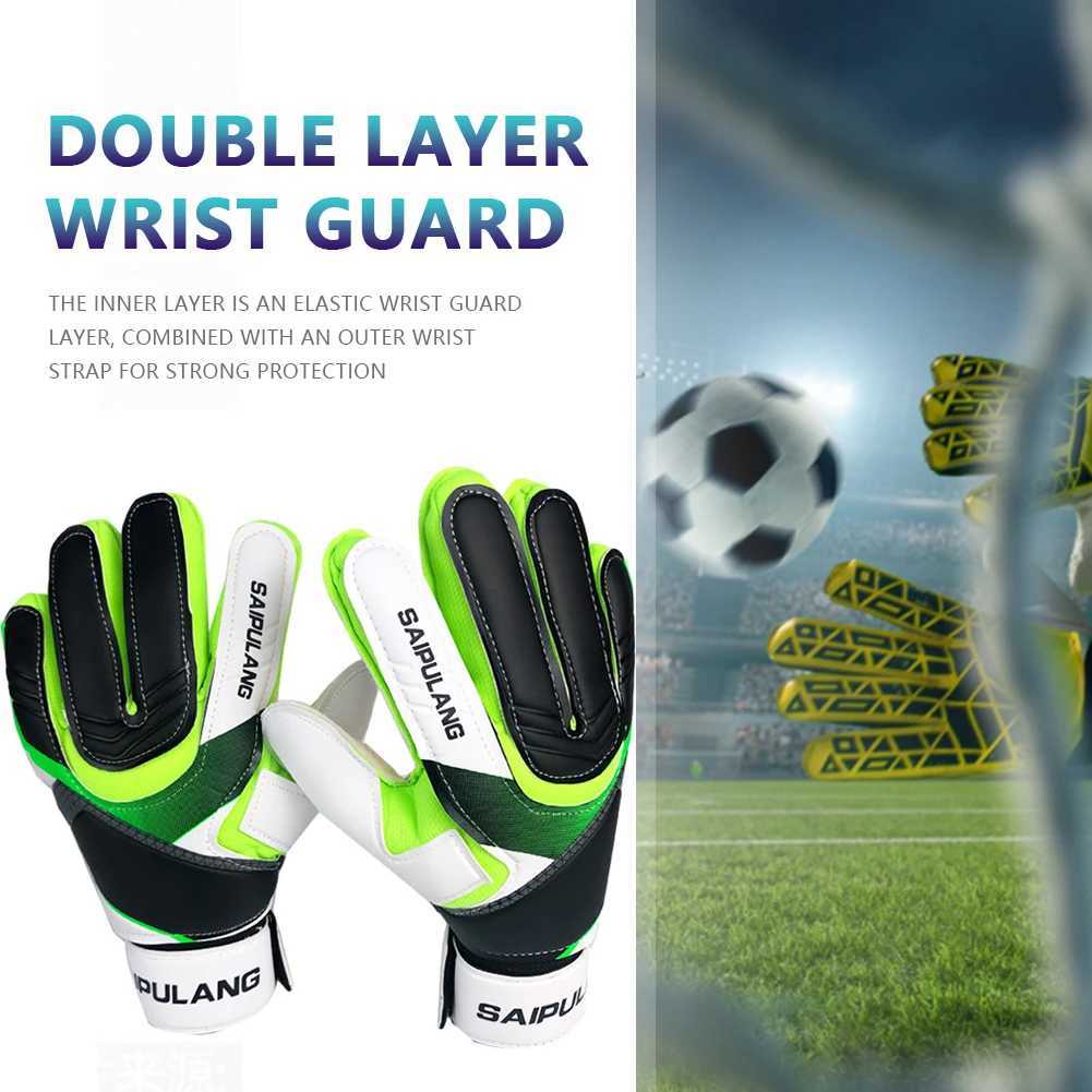Professional Goalkeeper Gloves Adults Kids Football Soccer Goalie Gloves Non-slip Thickened Latex Keeper Glove Finger Protection XJ250606
