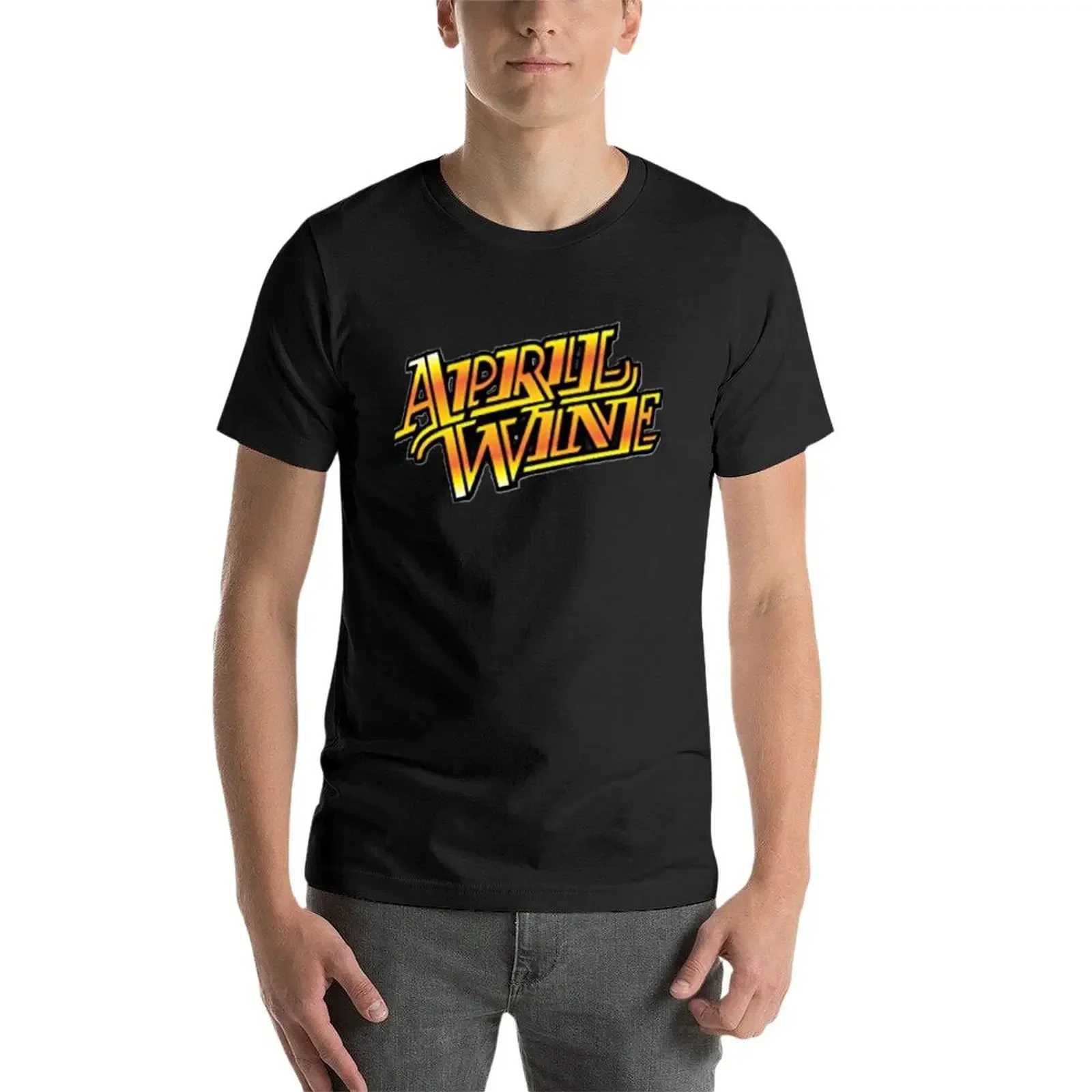 April Wine Rock T-Shirt blacks Aesthetic clothing summer tops men workout shirt W250607