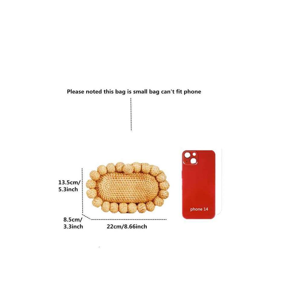 Women Egg Cane Bag Rattan Clutch Bag For Wedding Party Purse Summer Beach Wicker Handbag Designer 2024 New