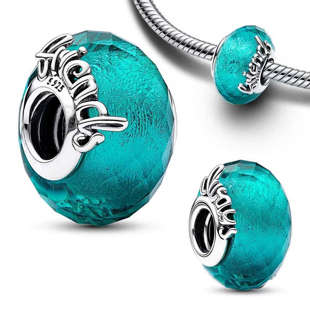 New 925 Sterling Silver Snowflake Mother Universe Charm Murano Glass Beads Fit Original Bracelet DIY Woman Jewelry XJ250607