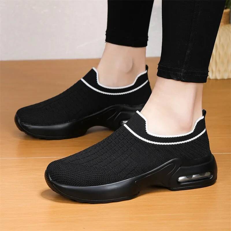 ddmyoutdoor Fashion Women S Tennis Sports Soft Lazy Thick Soled Summer Breathable Casual Mesh Vulcanized Shoes Zapatillas De Deporte Outdoor Outdoor S