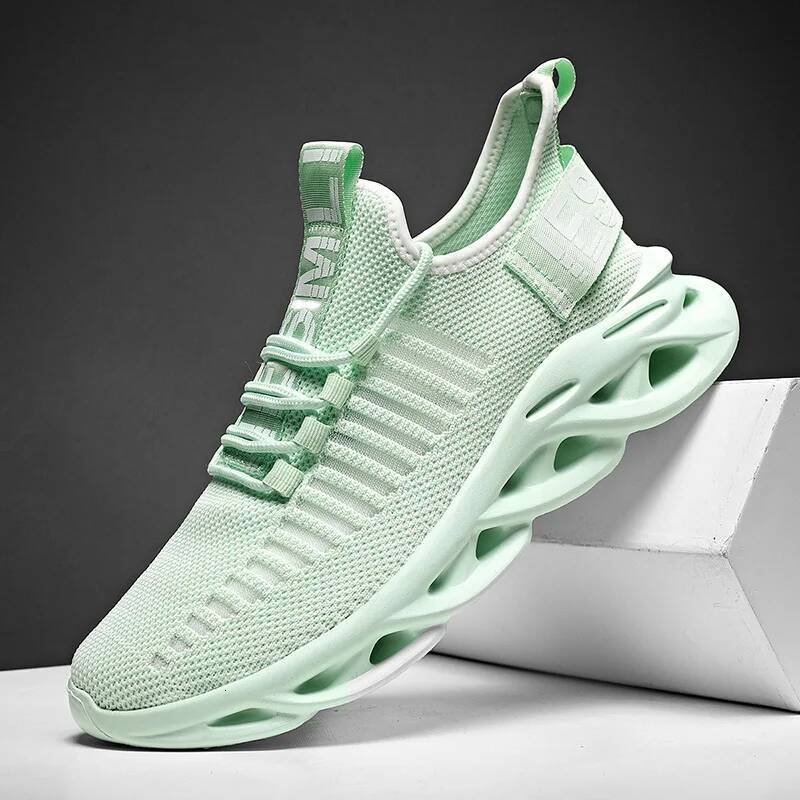 Ddmyoutdoor Sneakers Popular Men S Breathable Fly Woven Elastic Outsole Running Shoes High Quality Lightweight Sports Shoe Outdoor Shoes