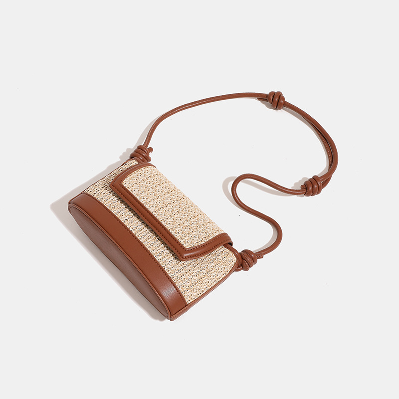 Free Shipping Designer Bags 2025 Summer New Niche High-end Bag Single Shoulder Crossbody Small Luxury Square Bag Fashion Versatile Knot Woven Women 