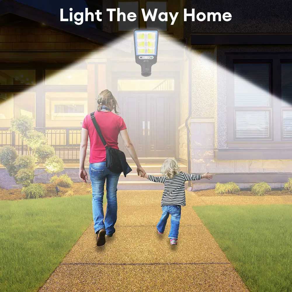 Solar Light PIR Motion Sensor Street LED Lights Outdoor Waterproof Wall Lamp for Patio Porch Garage Garden Decoration Lighting W250607