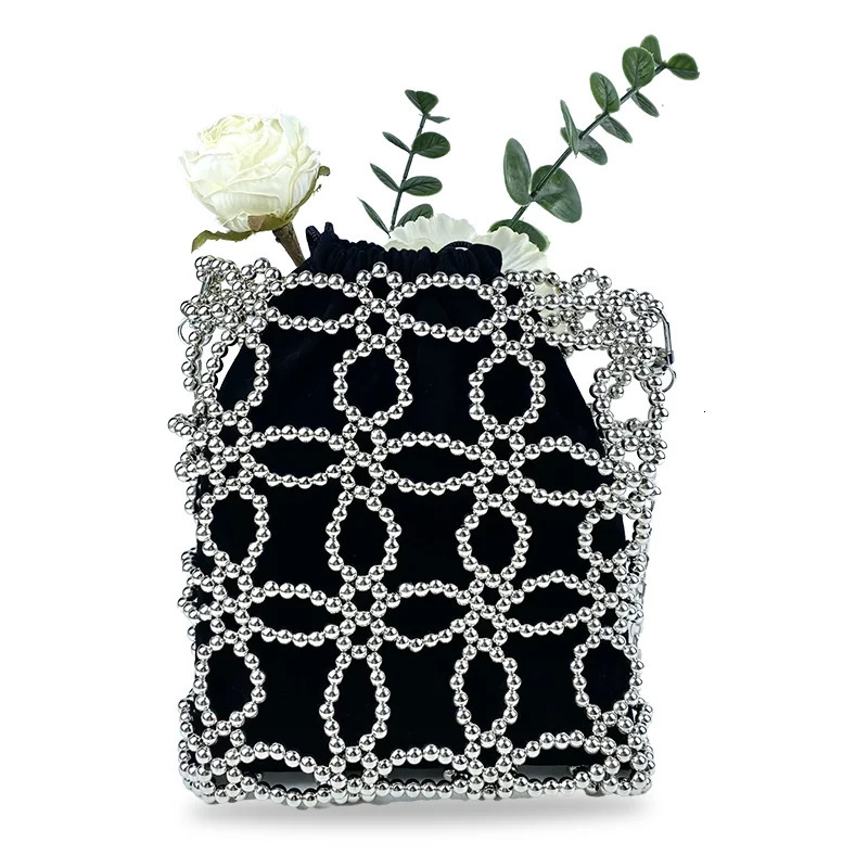 Summer Advanced and Fashionable Handmade Beaded Handheld Small Square Bag with Female Style Versatile Shoulder Bag 250605