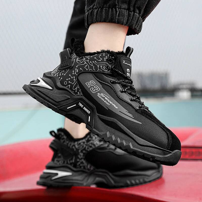 Ddmyoutdoor Fashion High Top Quality Men S Shoes New Running Winter Warm Trend Thick Sole Non Slip Casual Sports Snow Boots Outdoor Shoes