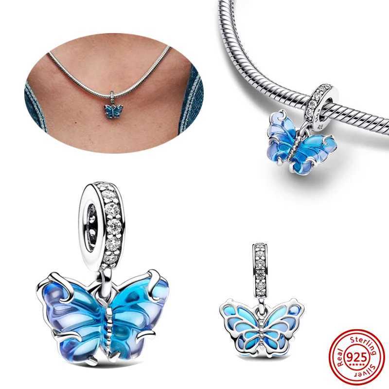 New S925 Sterling Silver Black White Zircon Fashion Bee Butterfly Beads Fit Pendant Bracelet DIY Charm For Women Jewelry GiftXJ250607