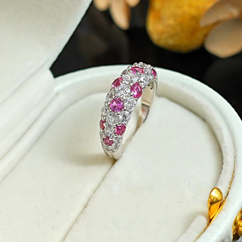 Choucong Gorgeous Sparkling Wedding Rings Luxury Jewelry Real 100% 925 Sterling Silver Full Lab Moissanite Diamond Gemstones Party Girls Women Bridal 