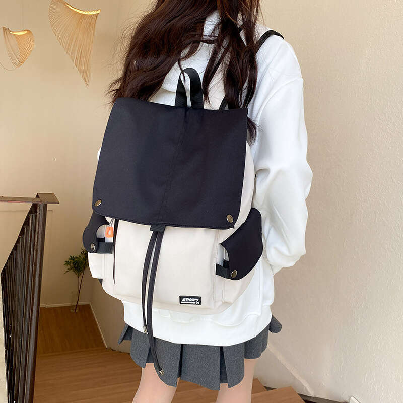 Campus Backpack for Male College Students, Simple and Versatile, Large Capacity Travel Bag, Lightweight Female High School Students Laptop Backpack, T