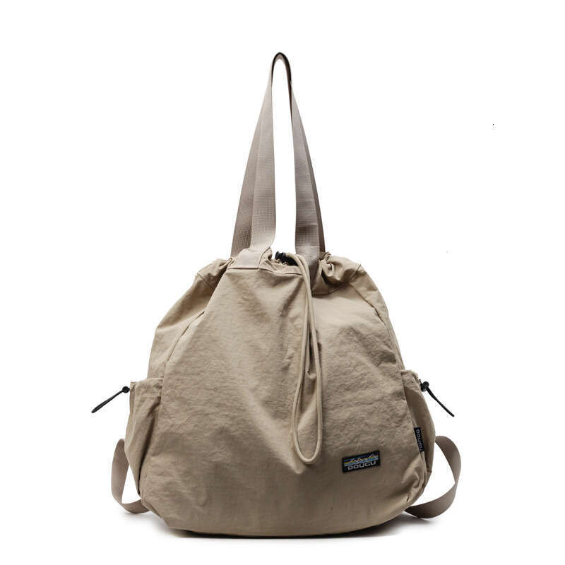 Casual Simple Drawstring Backpack for Women 2025 New Large Capacity High-end Tote Niche Design Shoulder Bag