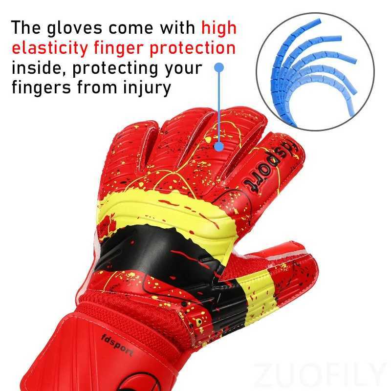 Professional Soccer Goalkeeper Gloves Childs Adults Latex Thickened Protection Goalkeeper Gloves Football Goalie Non-slip GlovesXJ250606