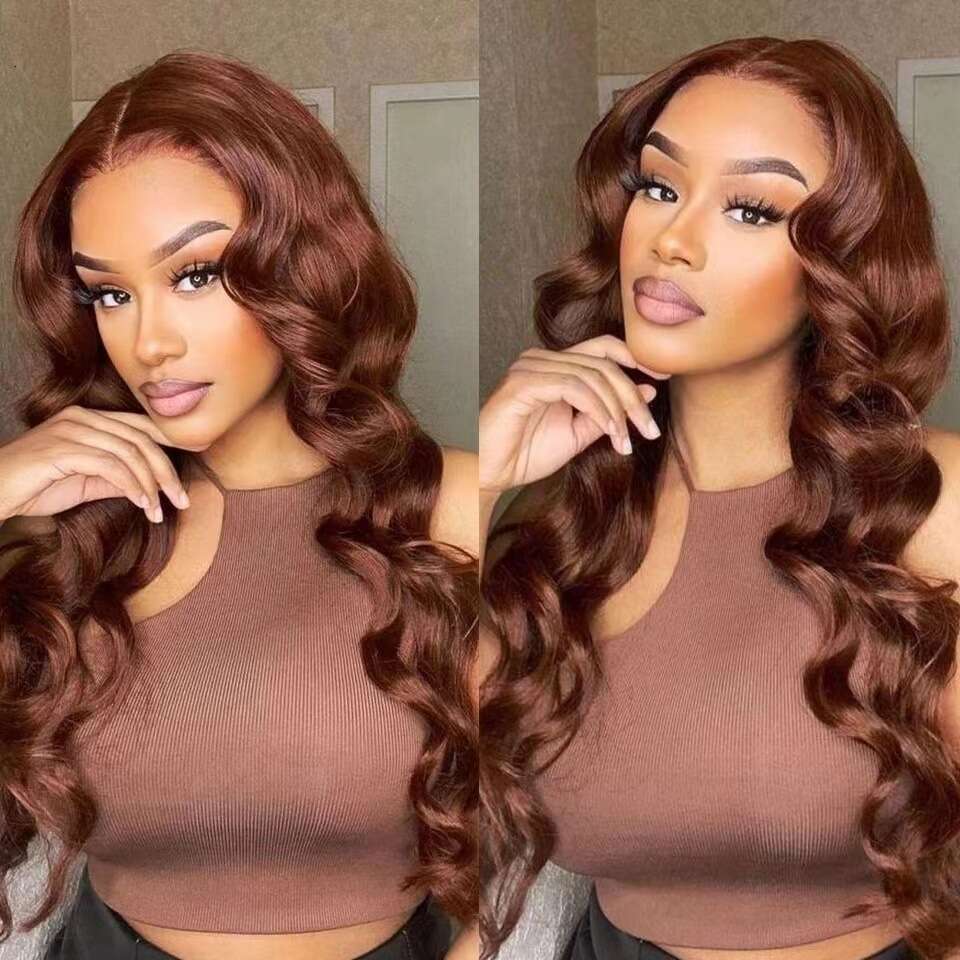 Front New Red Long Curly Hair Big Waves Lace Wig Hot Sale