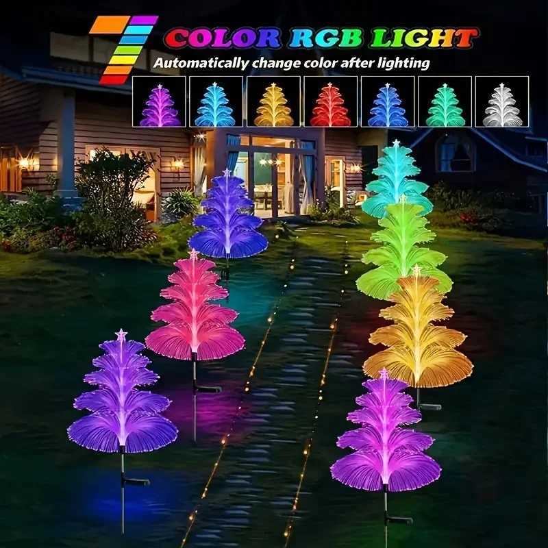 5 Layer Solar Pathway Lights Outdoor Garden Jellyfish Decor Lawn Lights Solar Power Waterproof Yard Walkway Patio Decor Flowers XJ250606