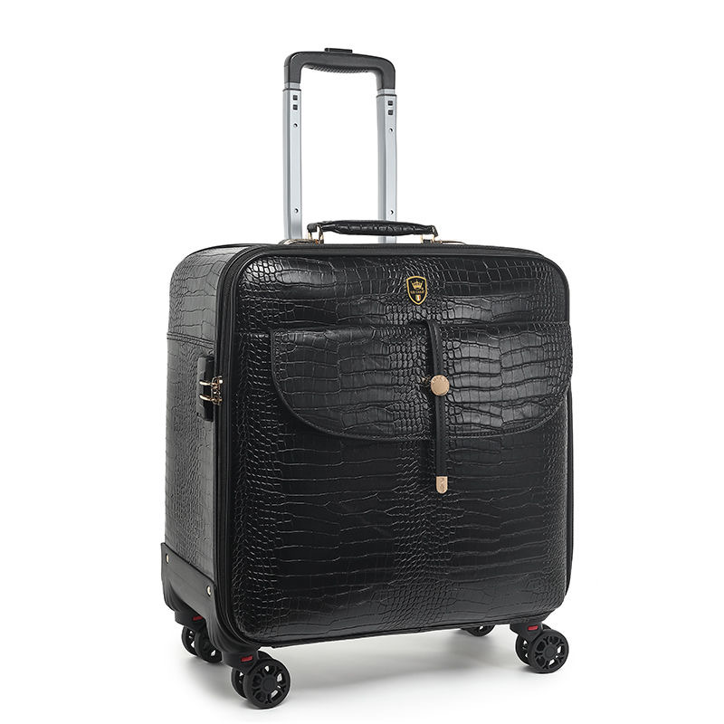Suitcase designer luggage high-grade crocodile pattern luggage female suitcase 20 trolley case male password box 16 boarding box 24 suitcase