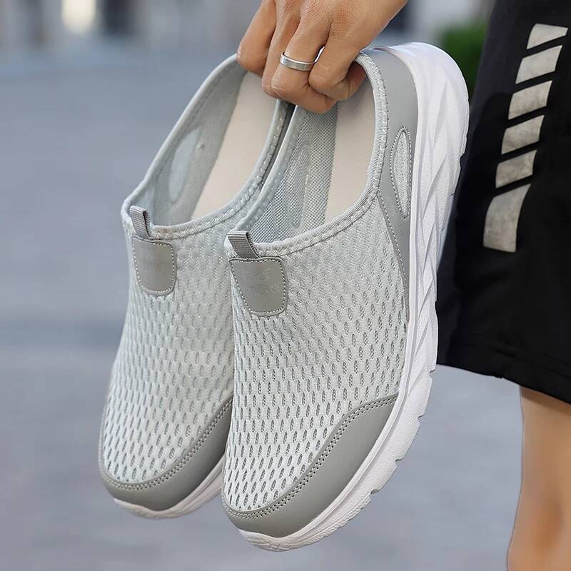Ddmyoutdoor MAEDEF Man Half High Quality Anti Slip Men Leisure Shoes Mesh Breathable Soft Comfortable Flat Bottomed S Slippers Outdoor Shoes
