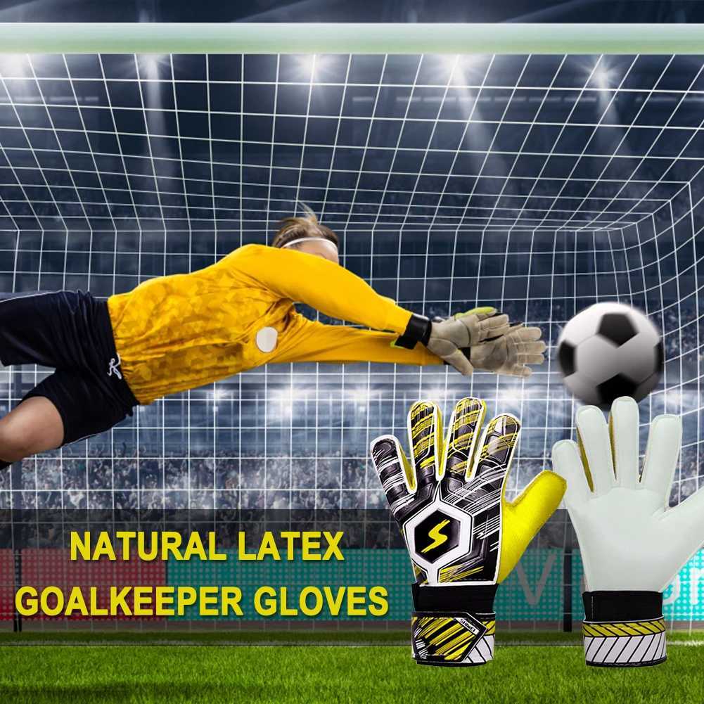 Training Football Gloves Thickened Football Goalkeeper Gloves Full Finger Hand Protection Breathable Sports Training Accessories XJ250606