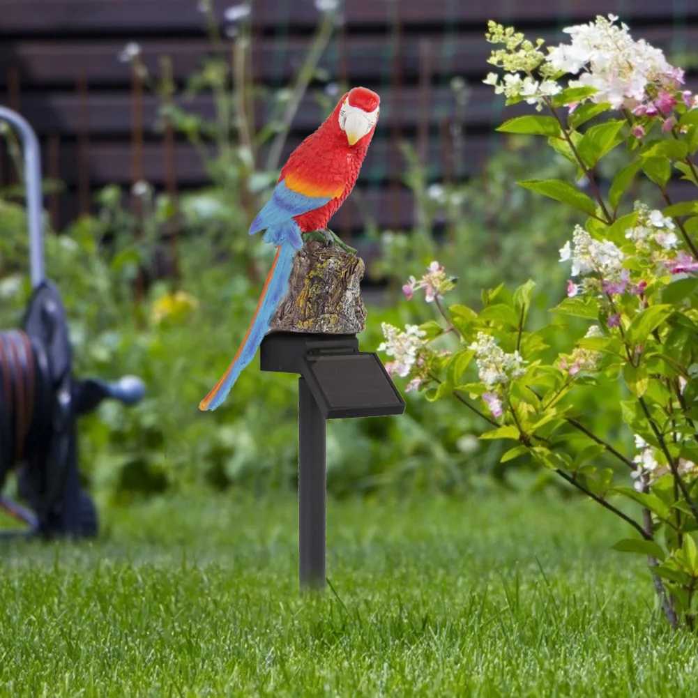 Outdoor Solar Lamp Power LED Parrot Owl Garden Light Long Life Safety and Low Pressure Waterproof Lawn Road Landscape XJ250606