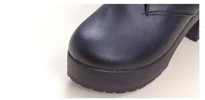 Ddmyoutdoor Women New Fashion Black White Punk Rock Lace Up Platform Heels Ankle Boots Thick Heel Platform Shoes Sdc Outdoor